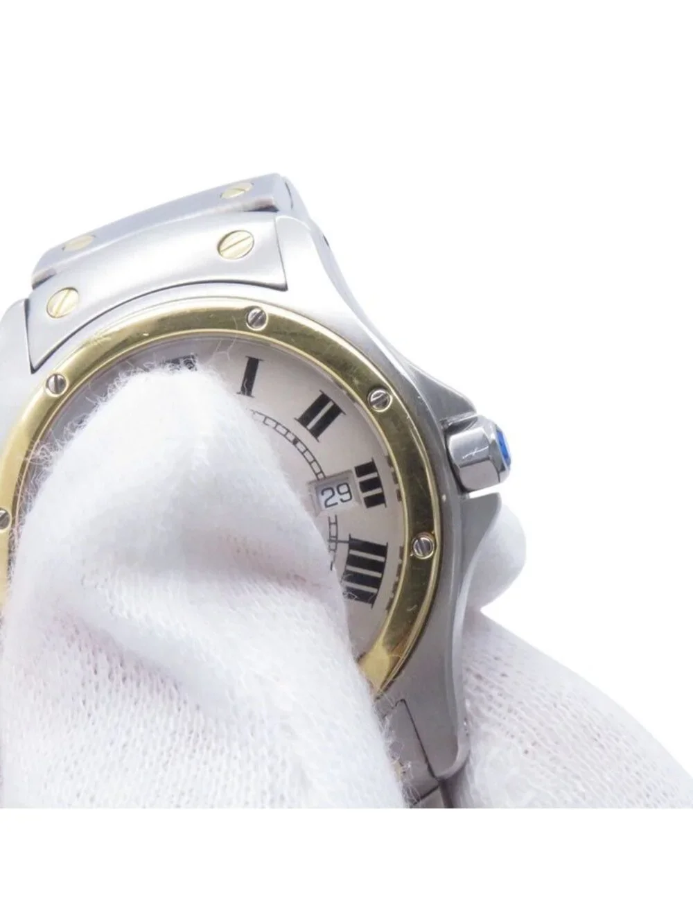 Cartier Santos Ronde MM Watch Ivory Dial